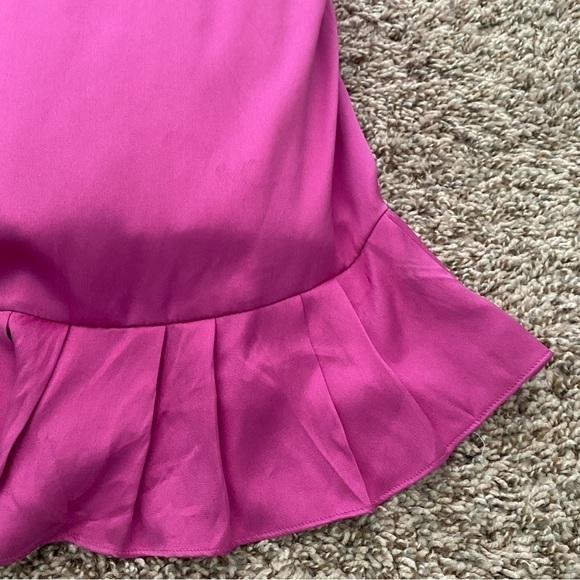 Nicole Miller Collection Silk Dress Pink Fuchsia Size 2 Formal Prom Dance Party - Picture 9 of 15